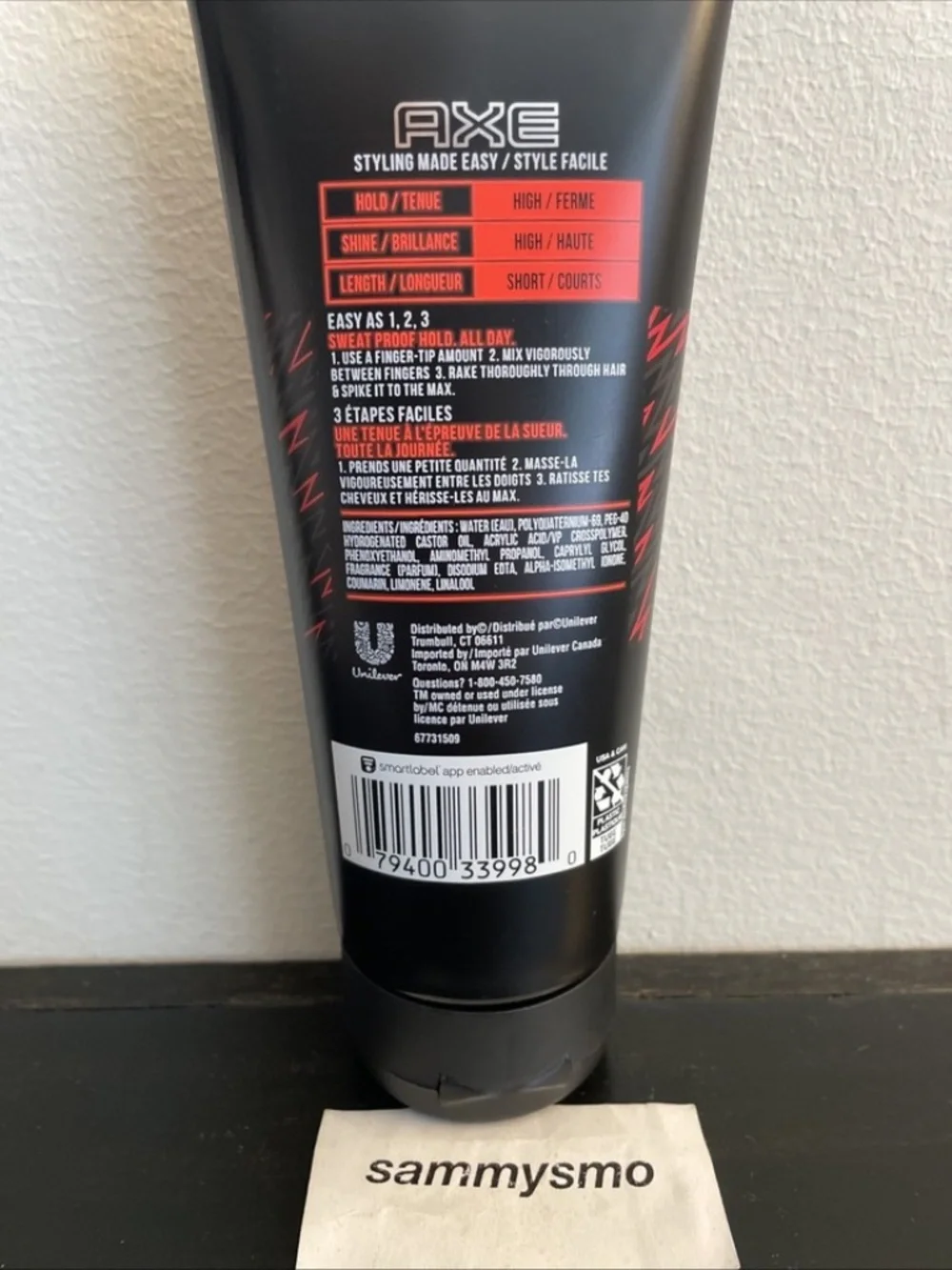 Axe Styling Extreme Hold Hair Gel, high hold, high shine 6oz. discontinued